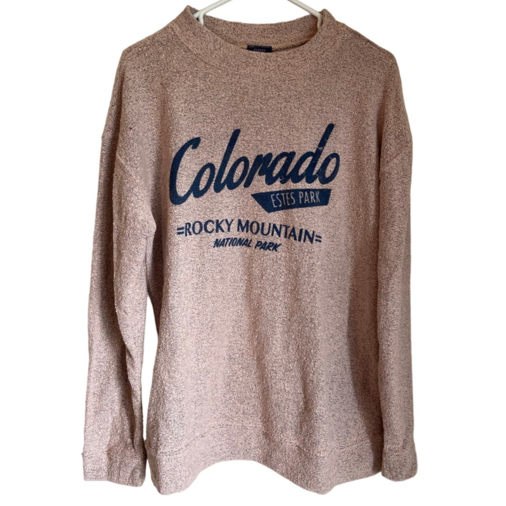 Colorado Rocky Mountain Park Terry Cloth Pink Pull Over Summer M Light Beach